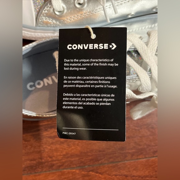 Converse CTAS OX Low Top Womens 8 Metallic Granite Glitter Sneaker Shoe A05433F - Picture 9 of 16